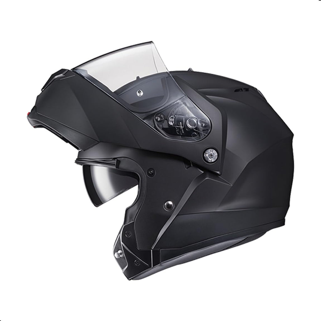 Solid Modular Motorcycle Helmet with Pinlock Shield DOT Approved Semi Flat Black X-Large S334