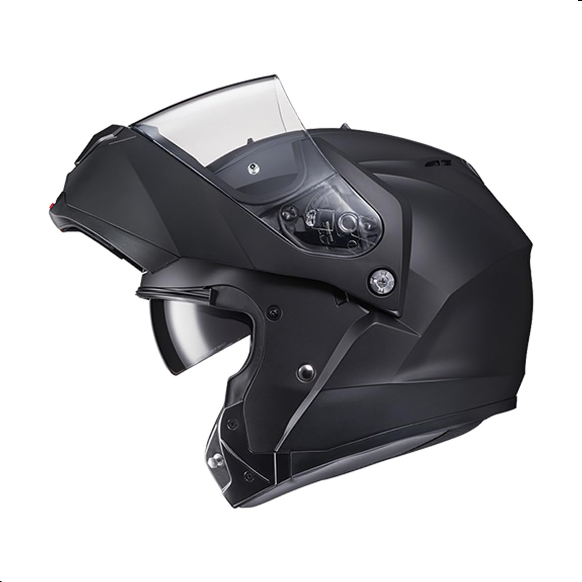 Solid Modular Motorcycle Helmet with Pinlock Shield DOT Approved Semi Flat Black X-Large S334