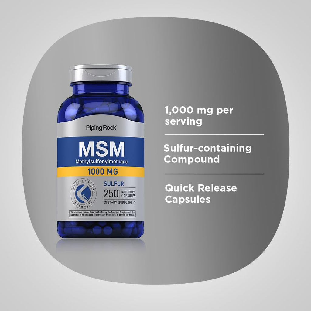 MSM 1000mg Capsules 250 Count K5383