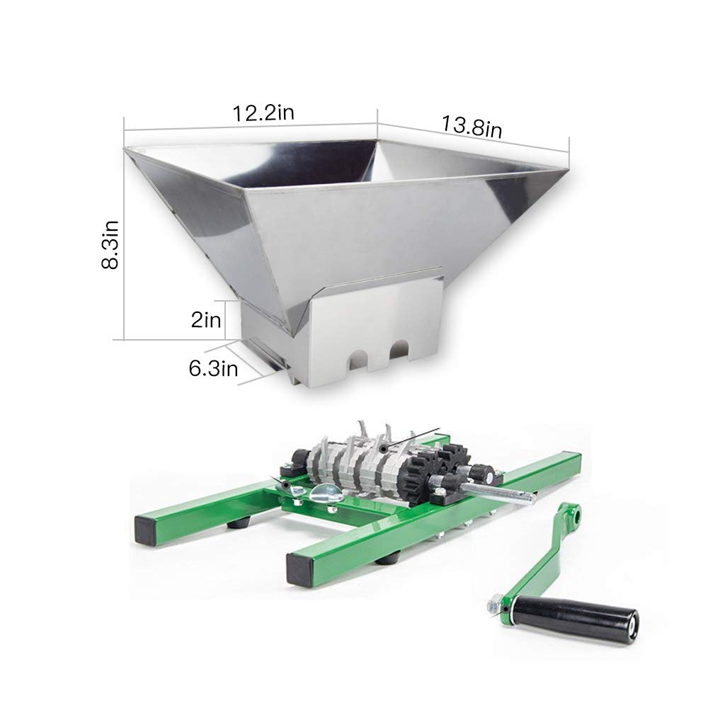 7L Manual Juicer Grinder Stainless Steel 1.8 Gallon Green B62779