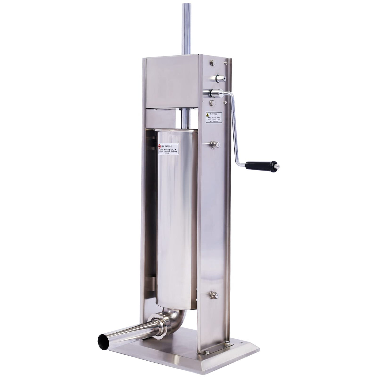 Stainless Steel 15LB Vertical Sausage Stuffer with 4 Stuffing Tubes O76642