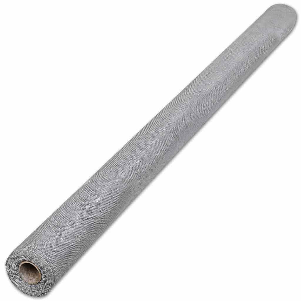 Aluminum Mesh Screen 39.4x196.9 Inches Silver U21872