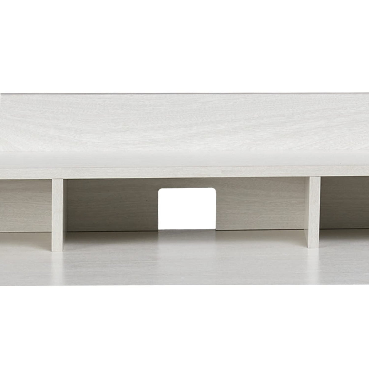 Oak White Computer Desk with 4 Drawers and Hutch Shelf K465332