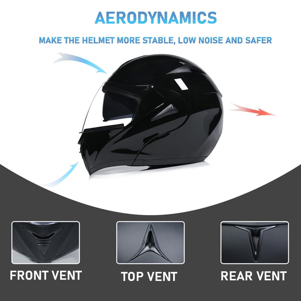 DOT Approved Flip Up Full Face Modular Motorcycle Helmet P7363