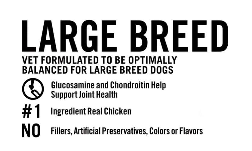 Large Breed Chicken & Brown Rice Dry Dog Food 16 Lbs N186155