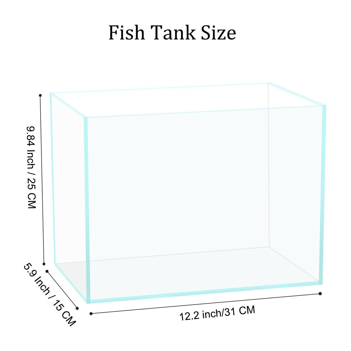 3 Gallon Glass Fish Tank C207372