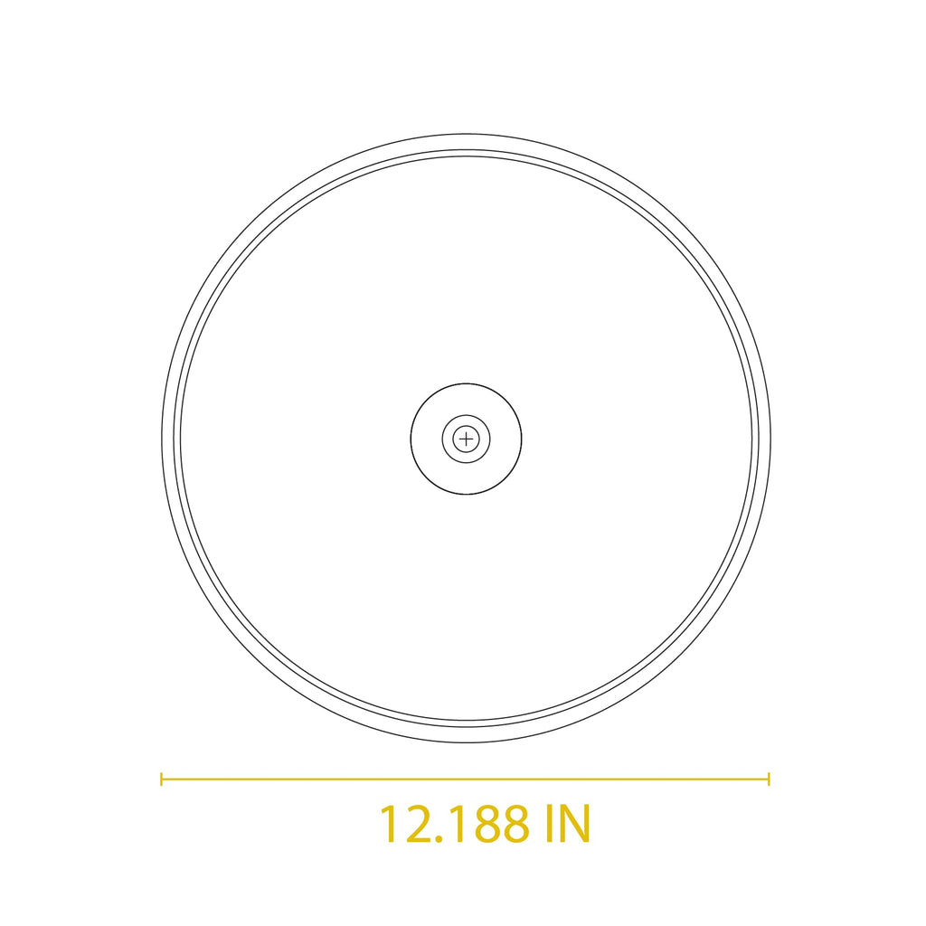 Round Tempered Glass Lid with Silicone Knob, 12 Inches O64080