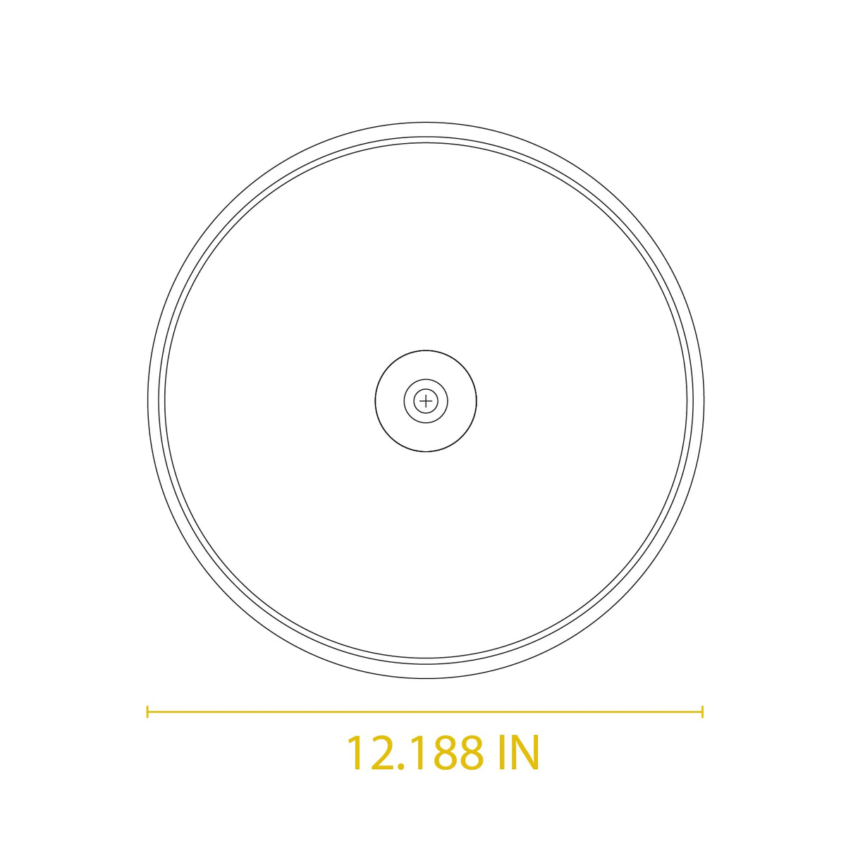Round Tempered Glass Lid with Silicone Knob, 12 Inches O64080
