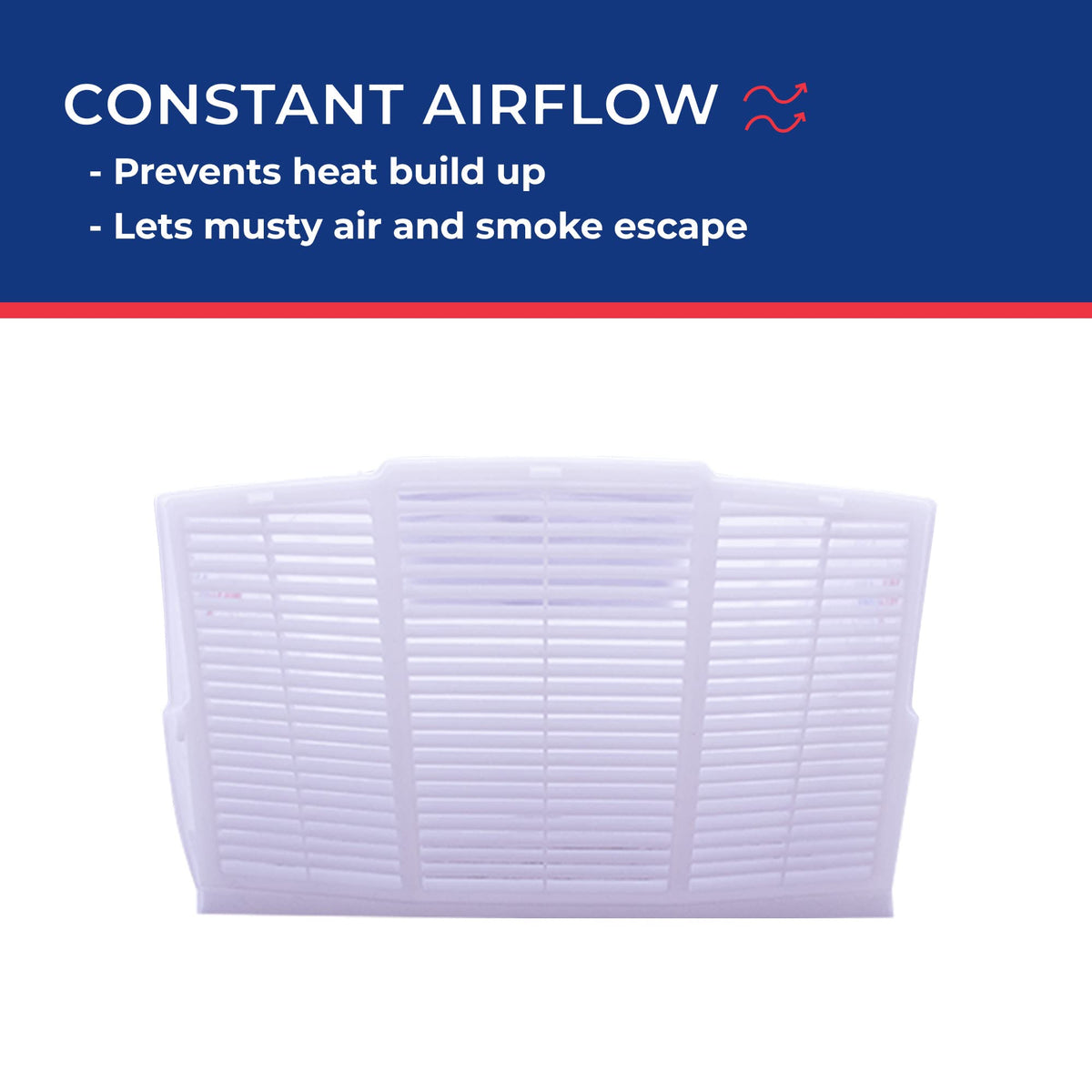 White RV Fan and Vent Cover U6242