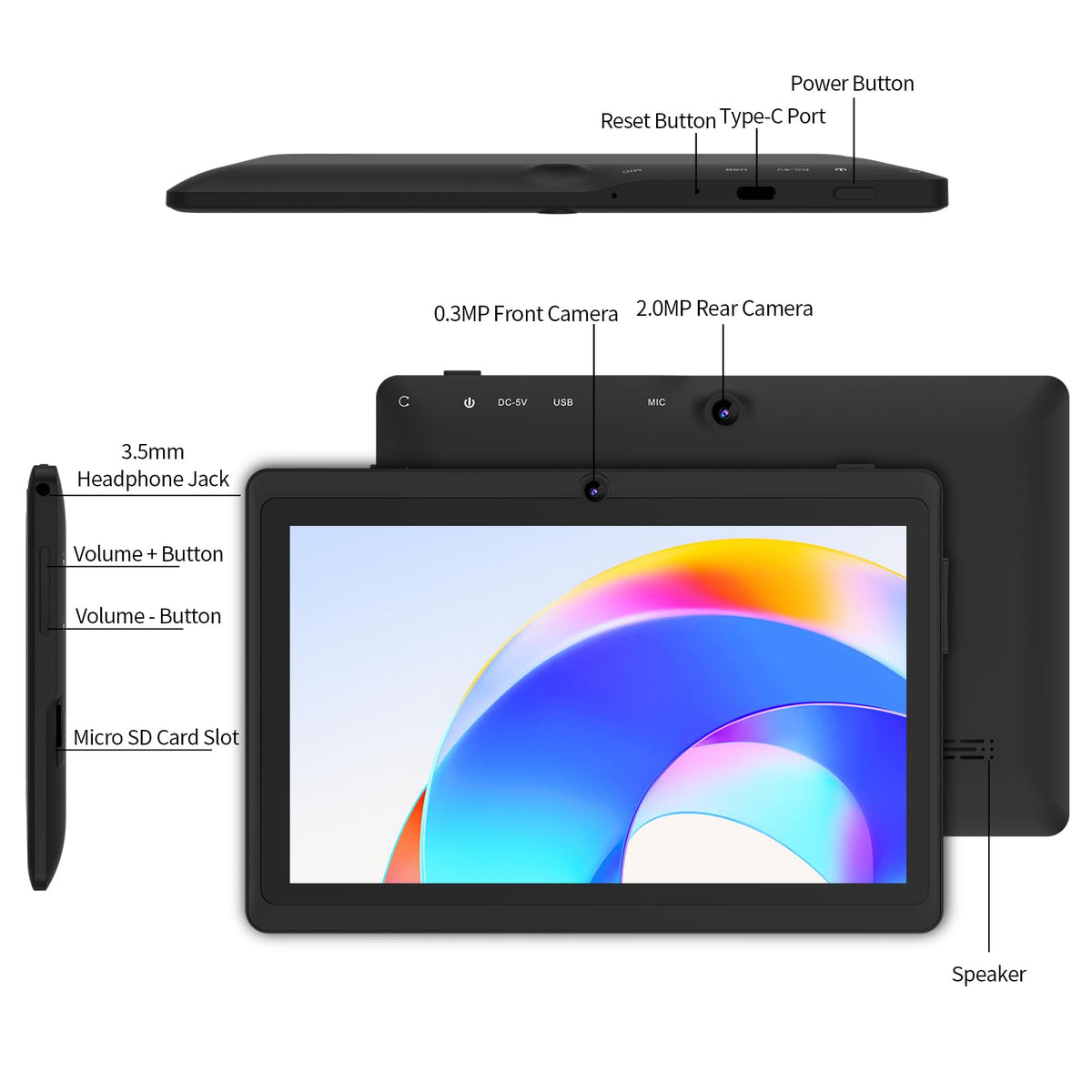 Android 15 Tablet 7 inch with Case K96170