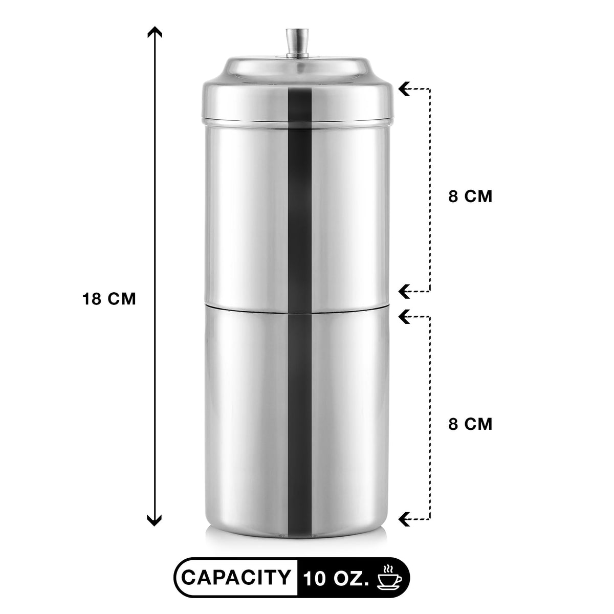 10 oz Stainless Steel Drip Coffee Maker I6136