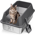 Stainless Steel Litter Box with Scoop N80673