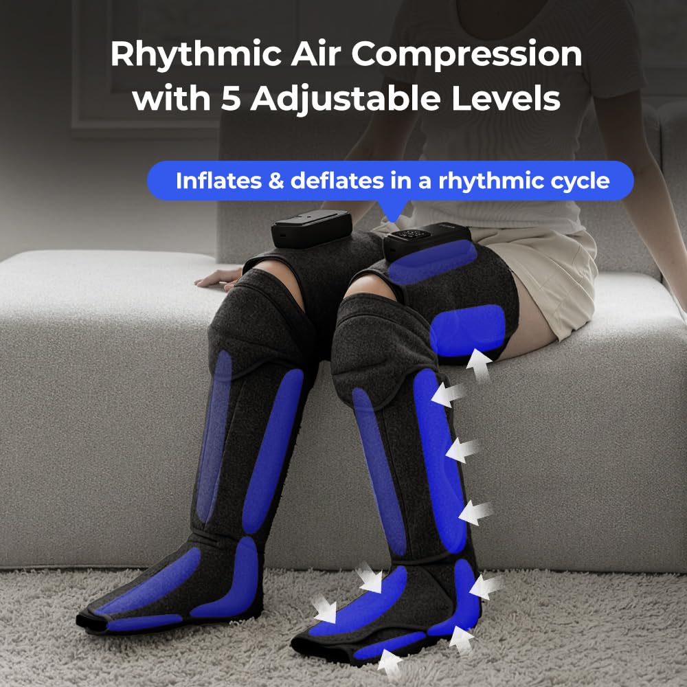 Cordless Full Leg Massager with Knee & Sole Heat G6929
