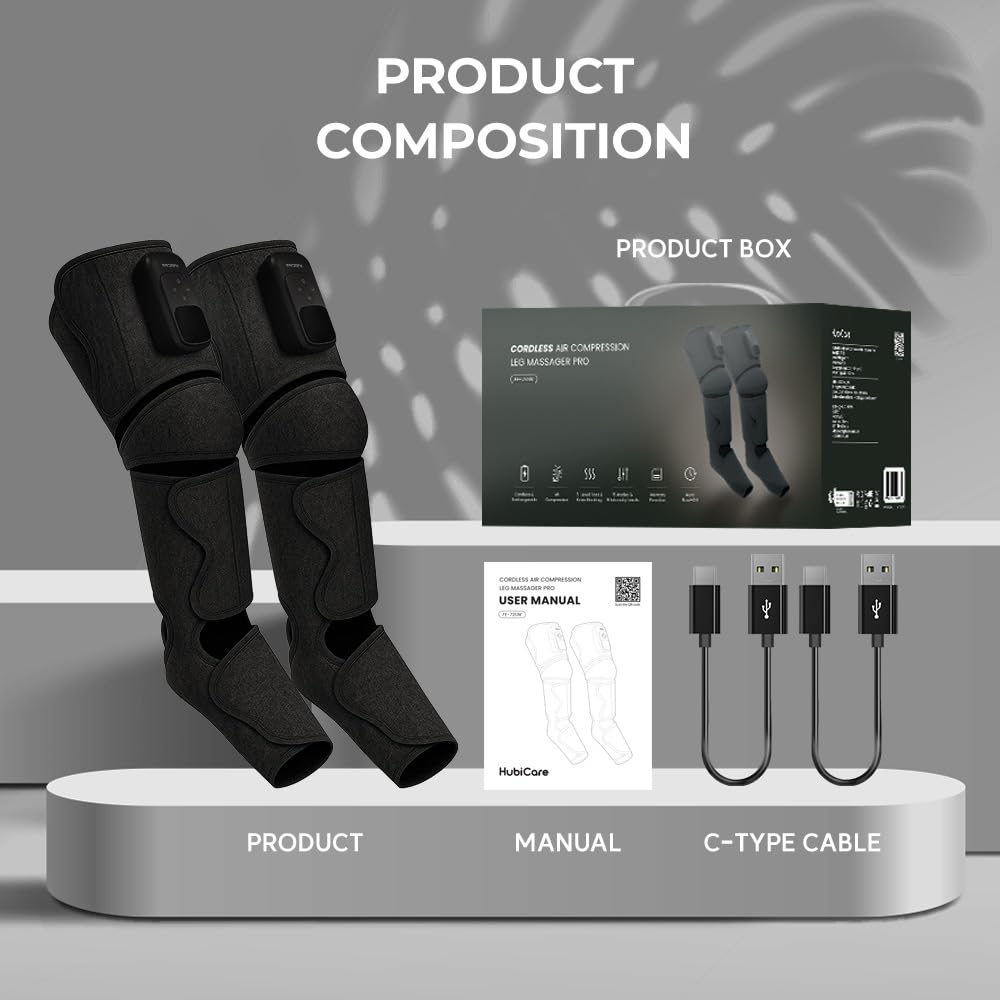 Cordless Full Leg Massager with Knee & Sole Heat G6929