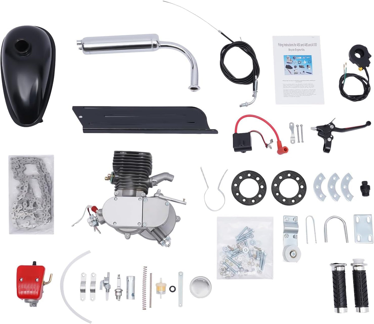100CC 2 Stroke Bicycle Engine Kit with 36-Tooth Sprocket A6832