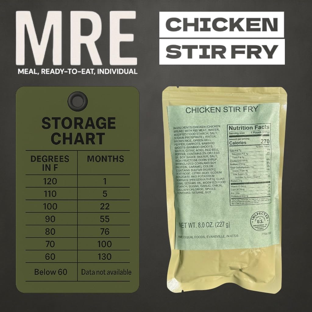 12 Pack Chicken Stir Fry Meal-Ready-to-Eat Entree L388