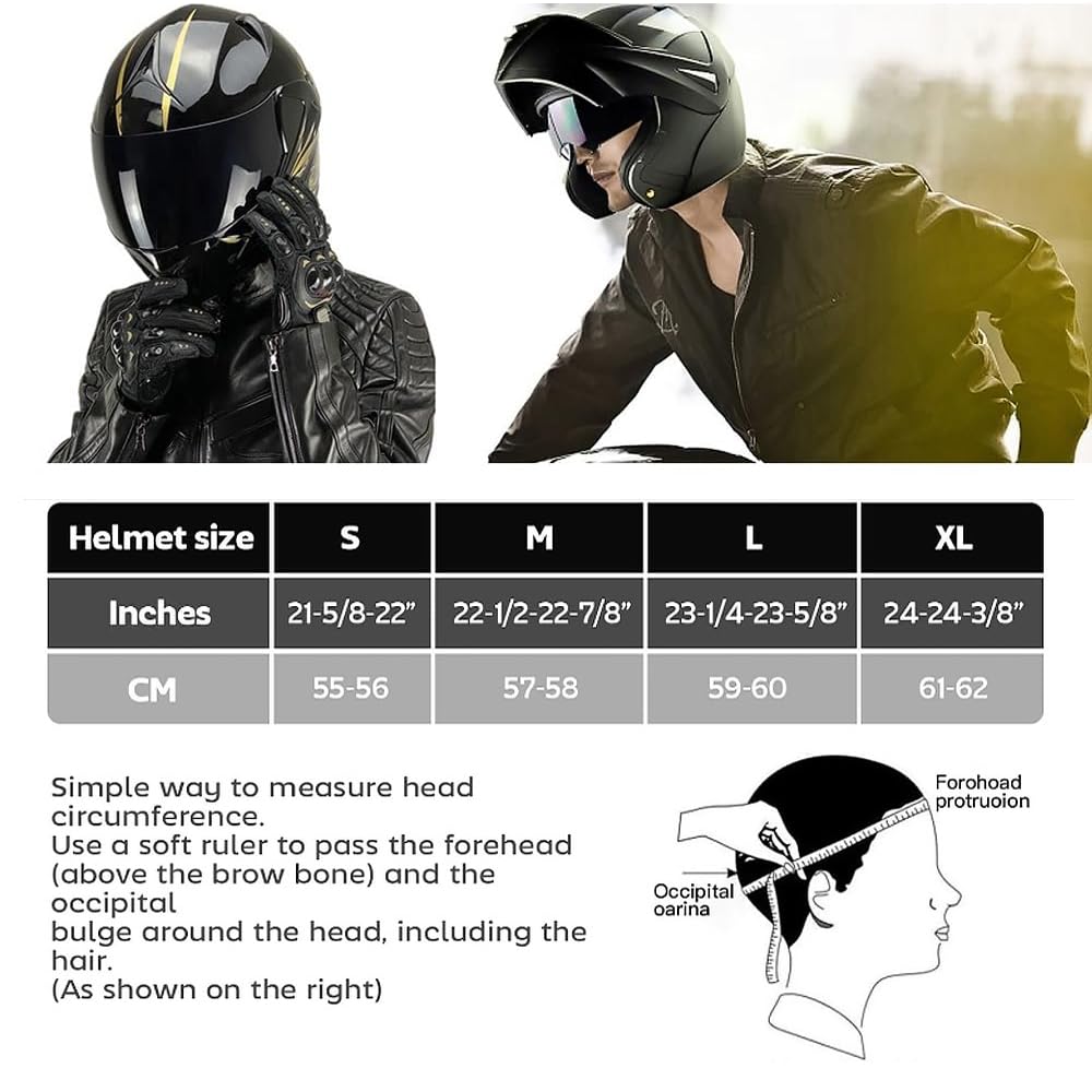 DOT Approved Flip Up Full Face Modular Motorcycle Helmet P7363