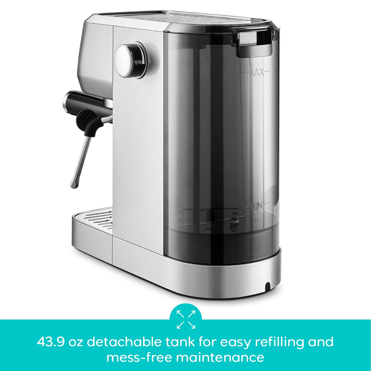 Stainless Steel Espresso Machine with Steam Wand G666090