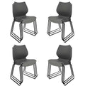 Stacking Chairs with Metal Legs Set of 12, Grey L44830