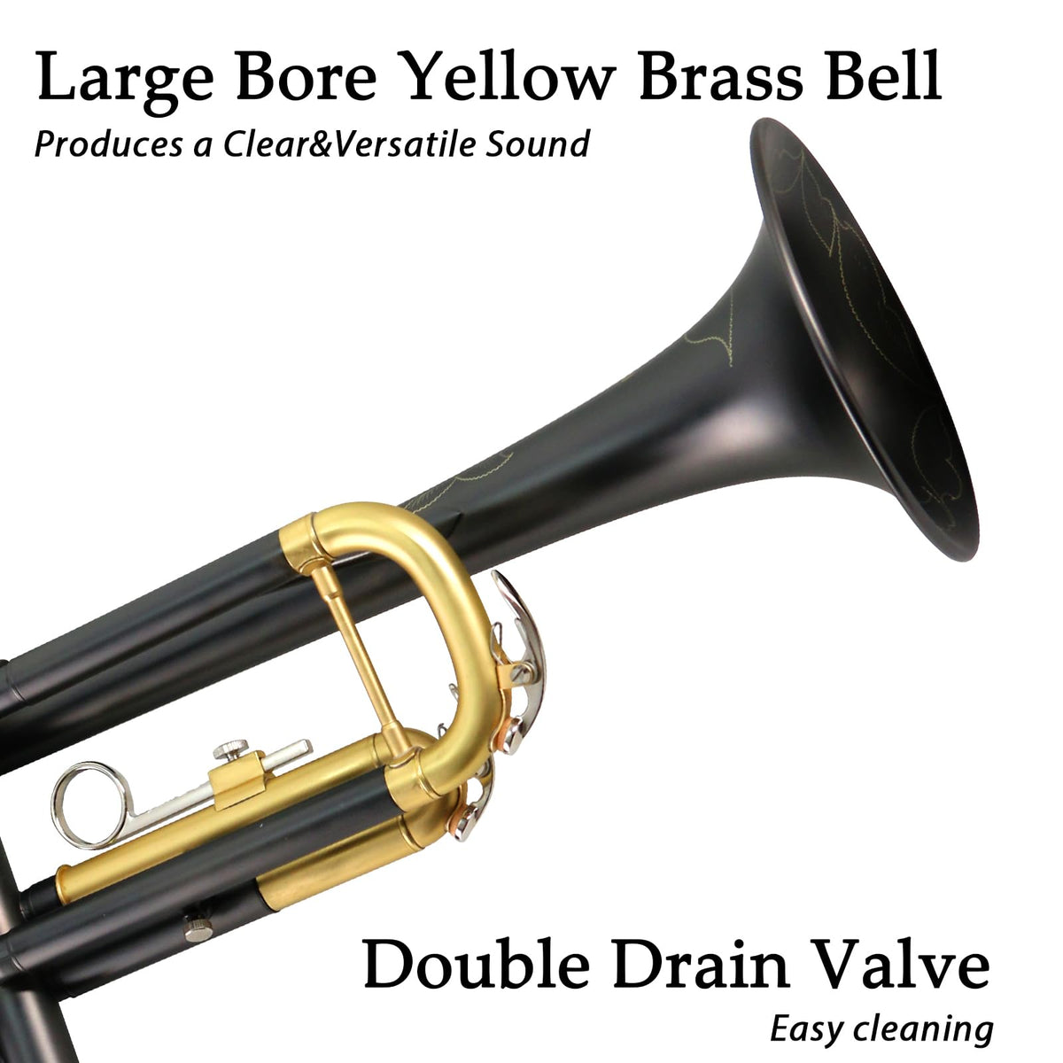 Bb Brass Trumpet Set with Case & 7C Mouthpiece W76256