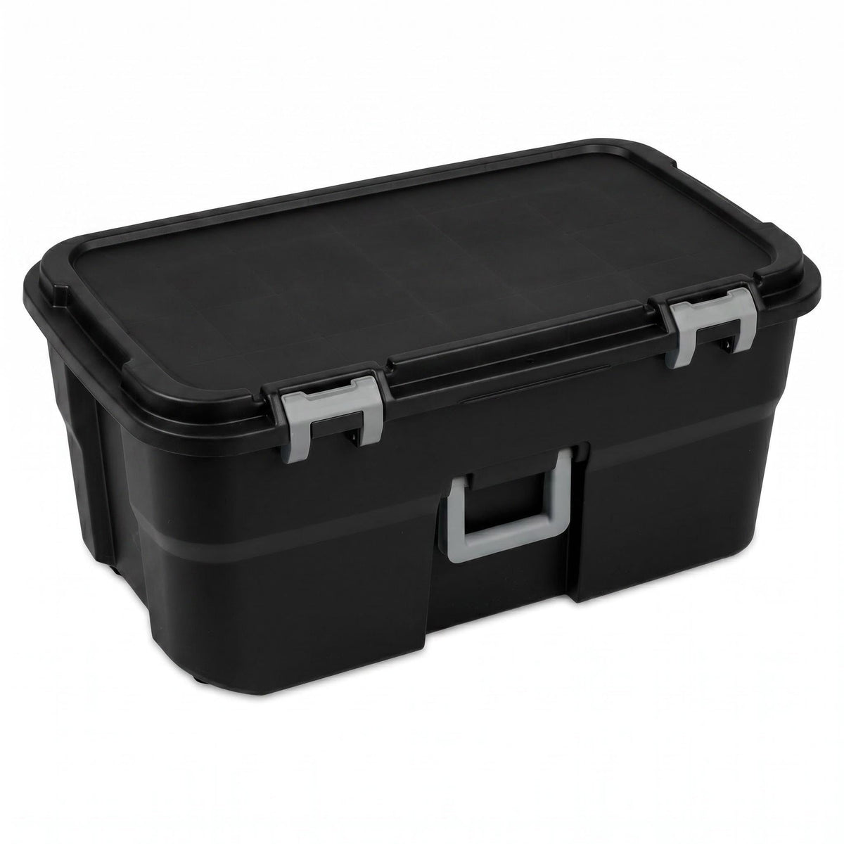 22 Gallon Black Wheeled Plastic Storage Trunk Z23654