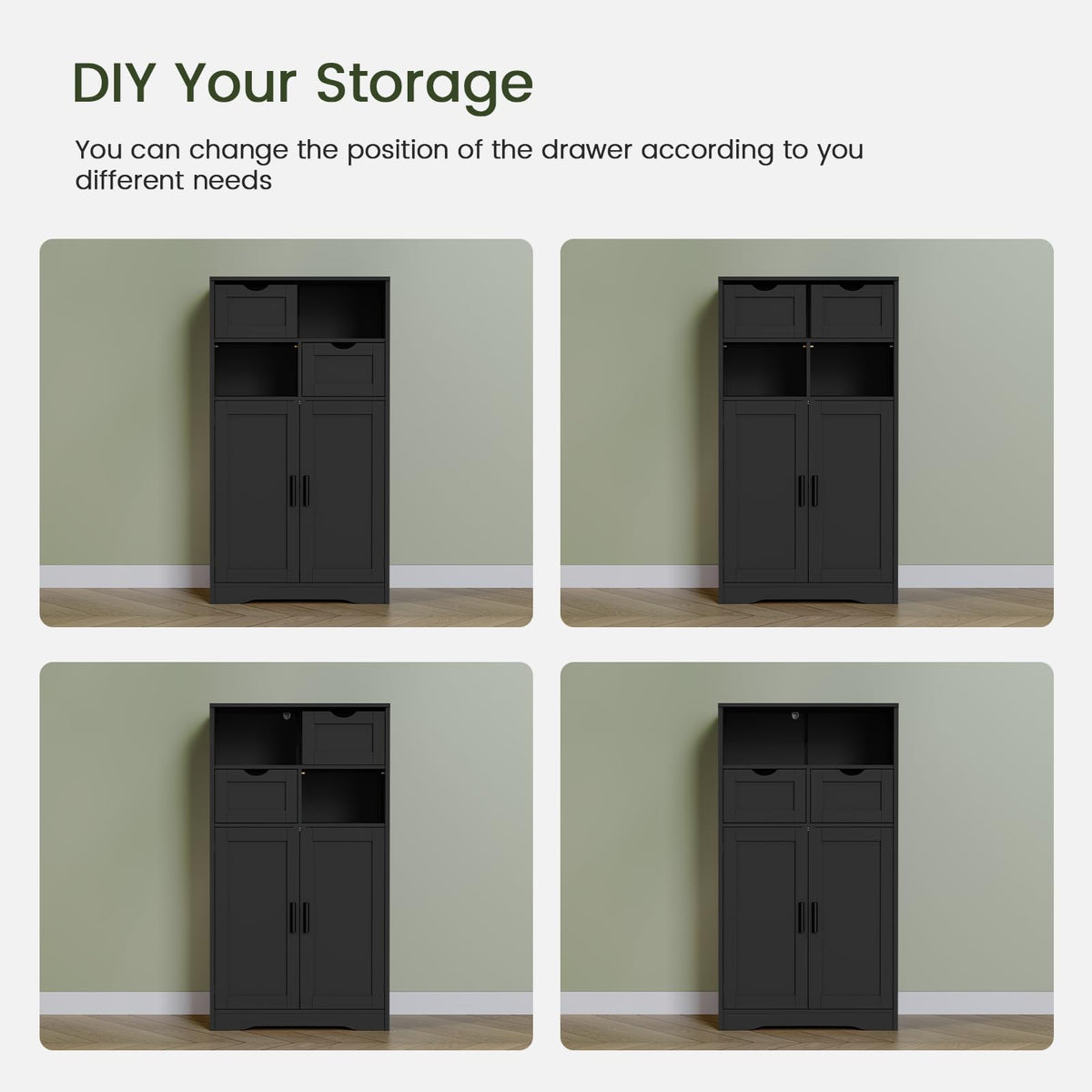 Bathroom Storage Cabinet with 2 Drawers B15974