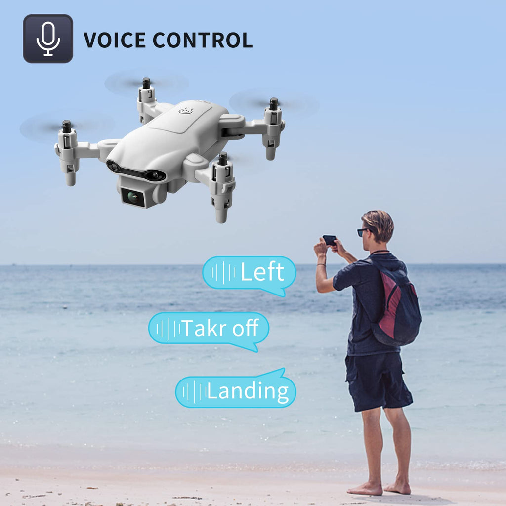 Mini Drone with 1080P HD Camera, 3 Batteries, Gray M3794
