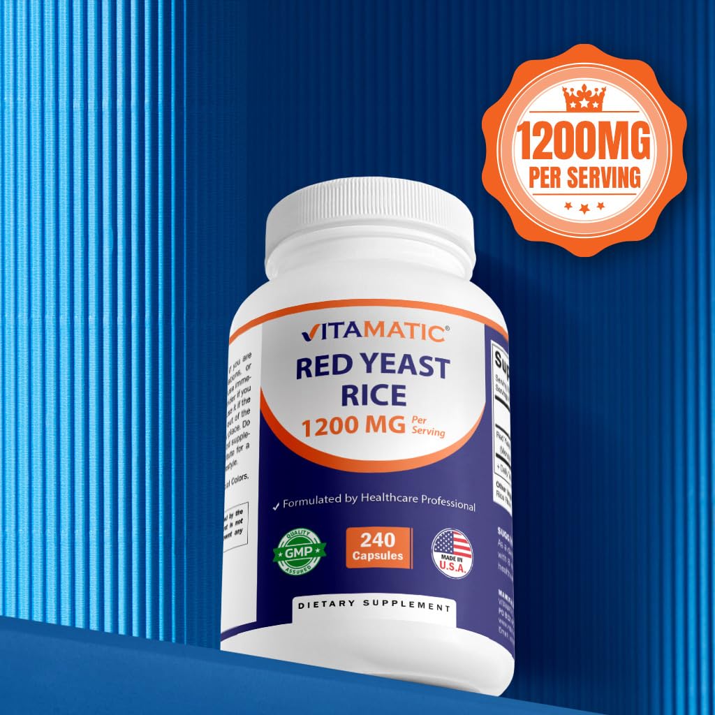 Red Yeast Rice 1200 mg 240 Veg Capsules C684866