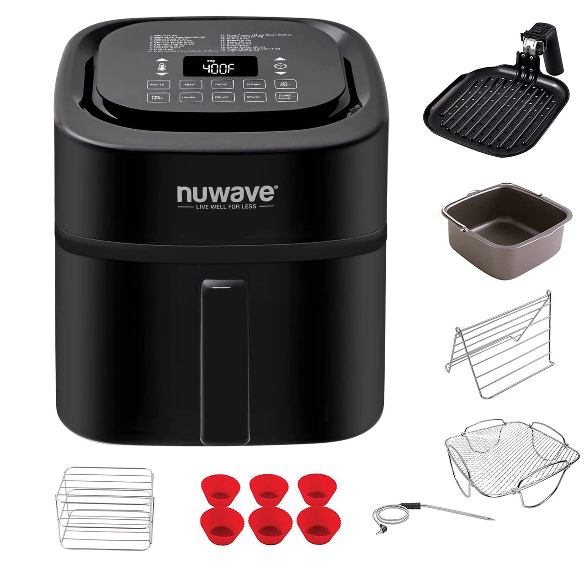6-Quart Digital Air Fryer with Probe L79503