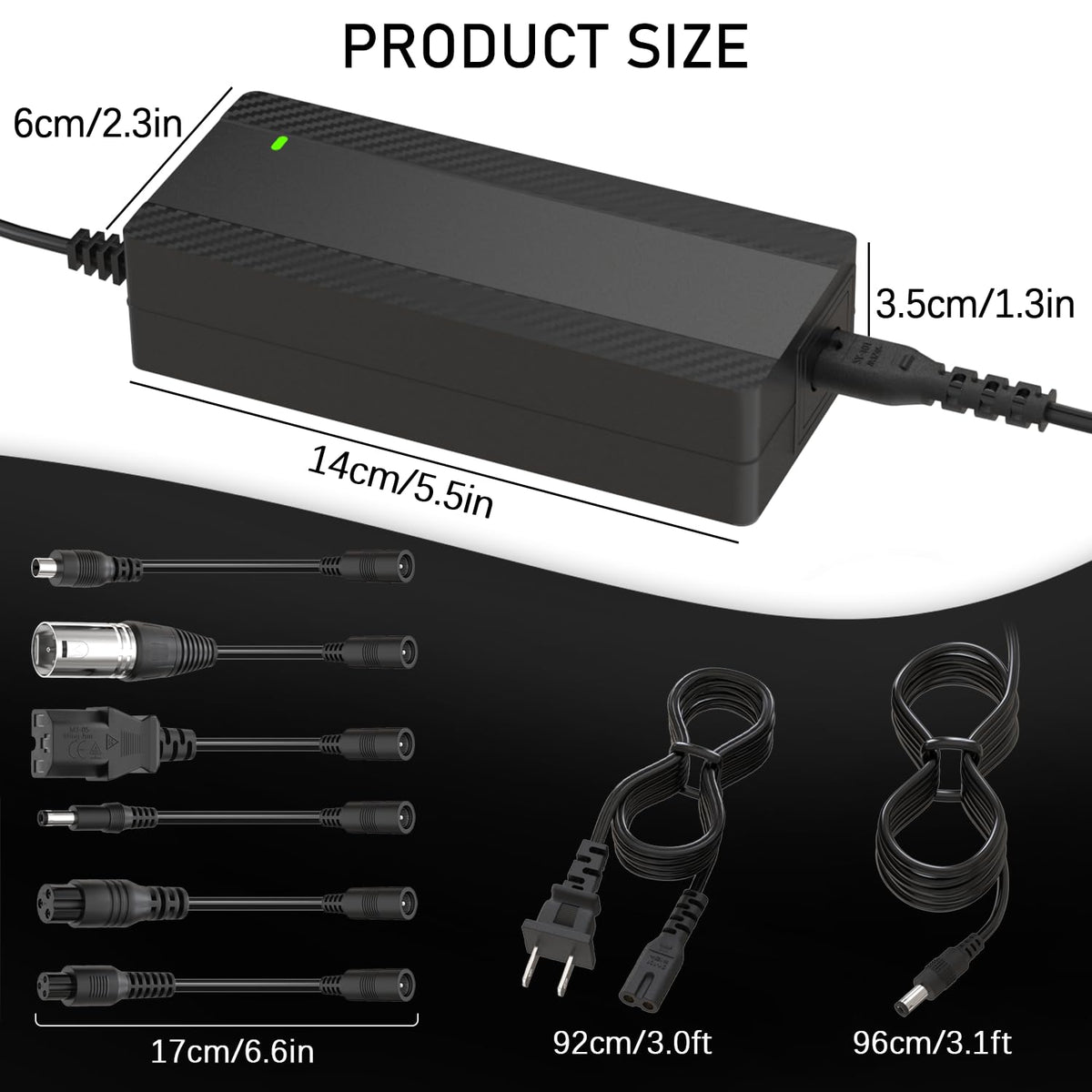 42V 2A Electric Scooter Charger with 7 Plugs D22277