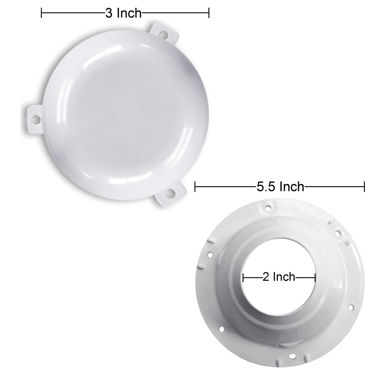 White RV Roof Vent Cover J234964