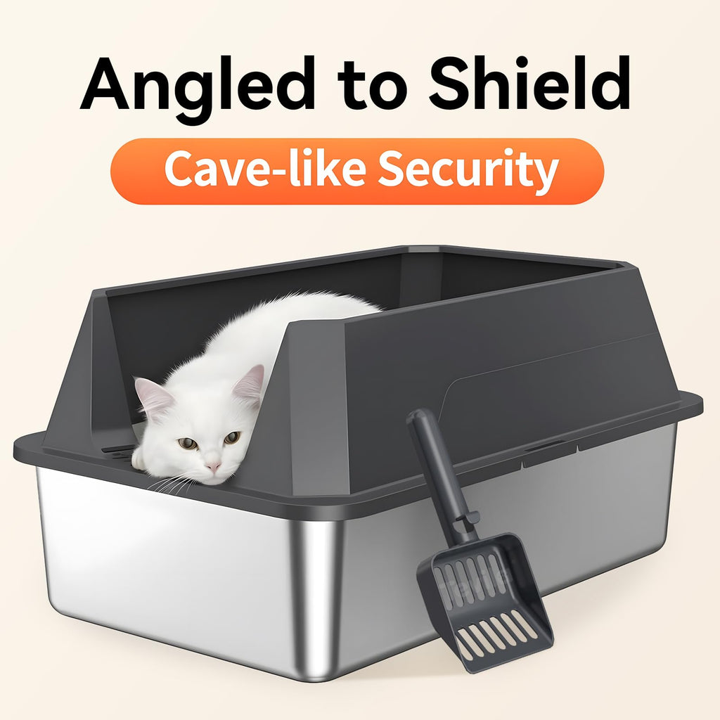 Stainless Steel Litter Box with Scoop N80673