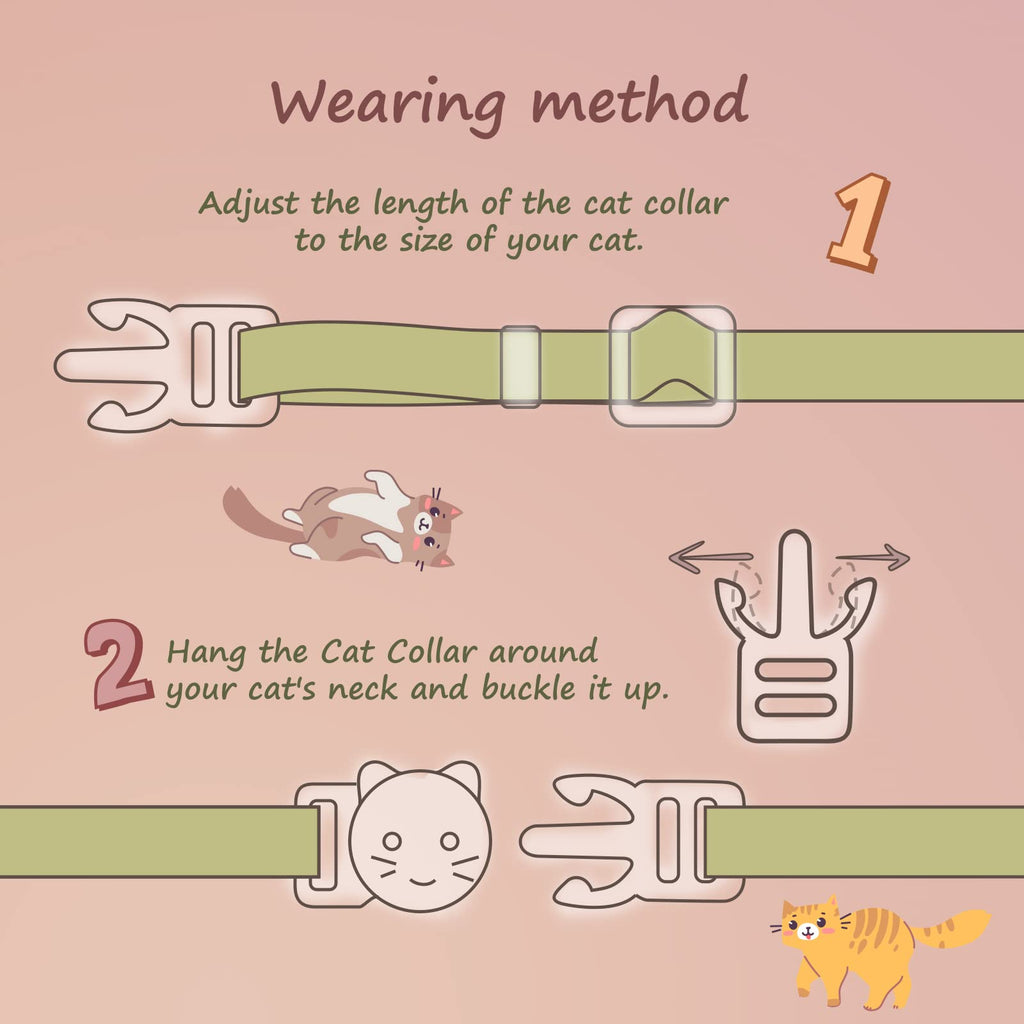2 Pack Cotton Breakaway Cat Collar with Bell L666736