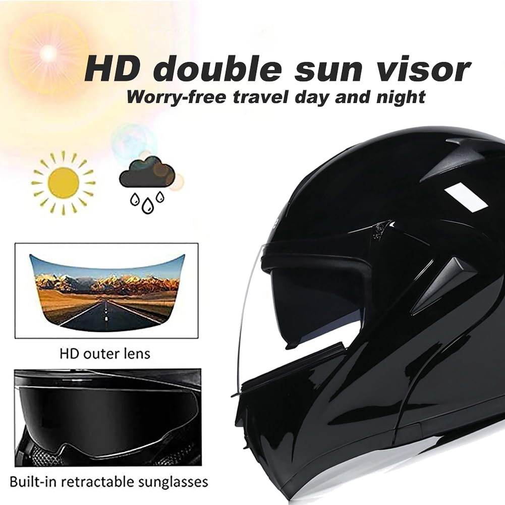DOT Approved Flip Up Full Face Modular Motorcycle Helmet P7363