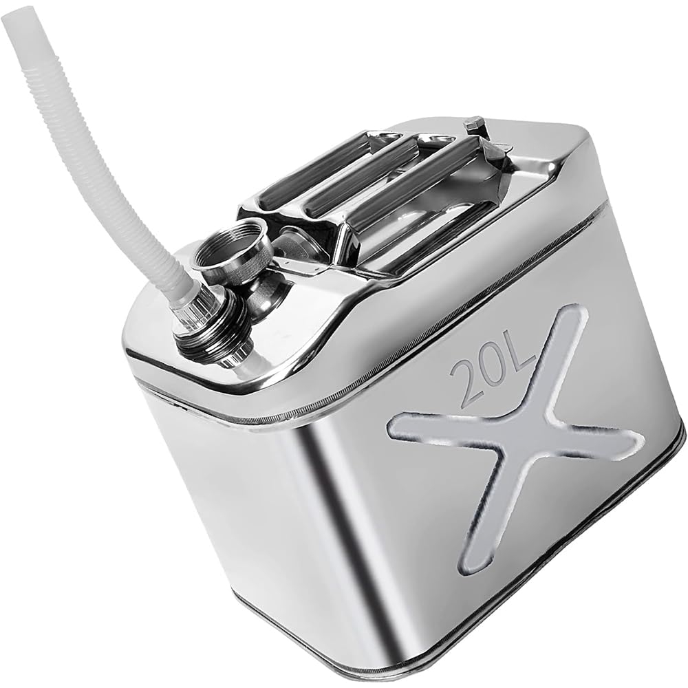5 Gallon 304 Stainless Steel Oil Storage Can with Spout D18434