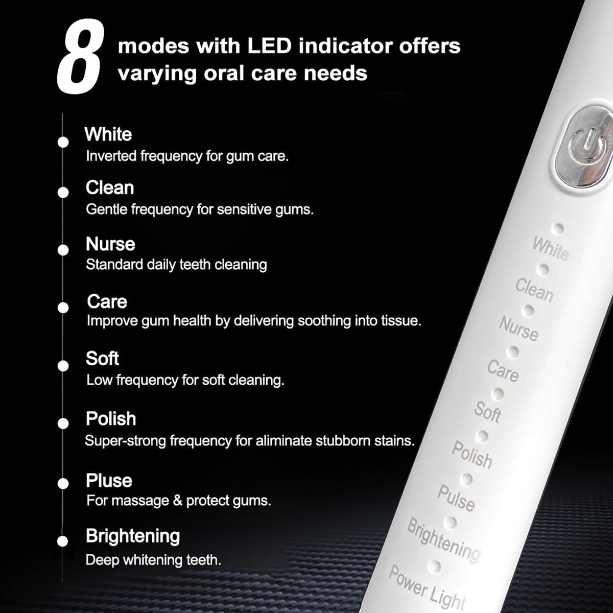 Rechargeable Electric Toothbrush with 4 Replacement Heads K700078