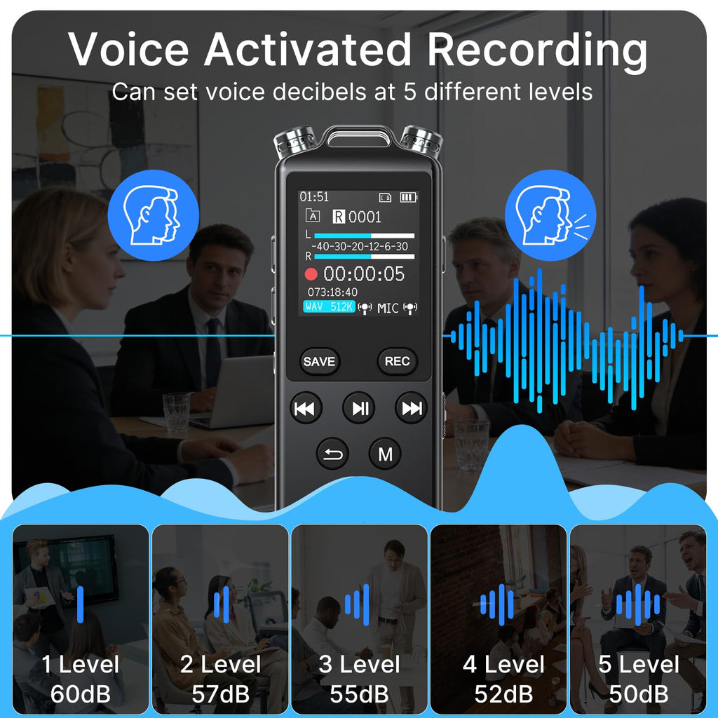 160GB Voice Recorder with Playback W636