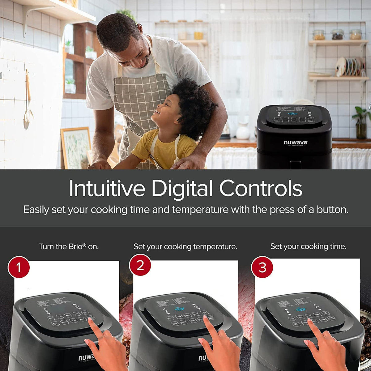 6-Quart Digital Air Fryer with Probe L79503