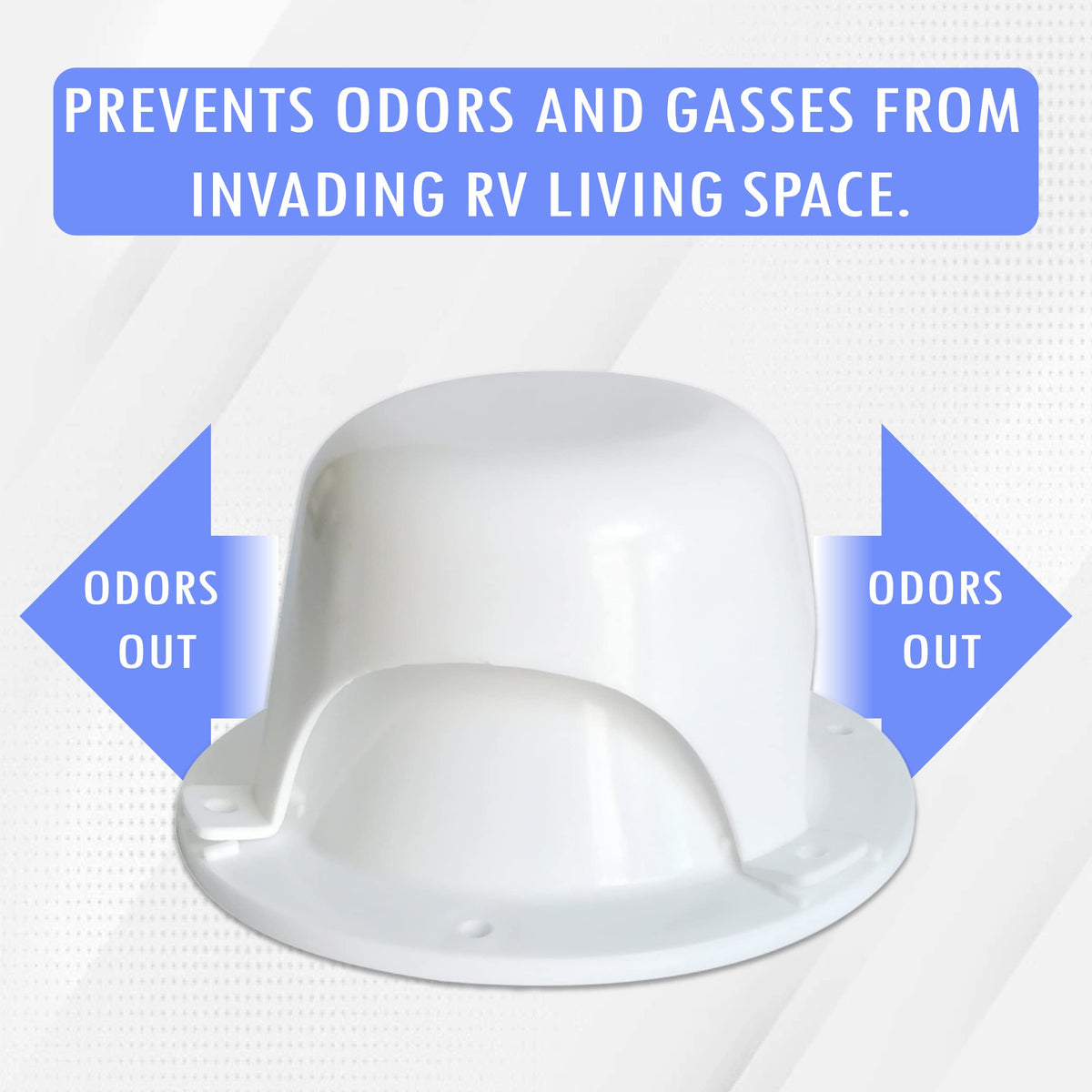 White RV Roof Vent Cover J234964
