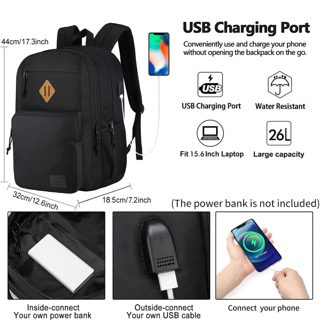 Anti Theft Laptop Backpack with USB Charging Port B54939
