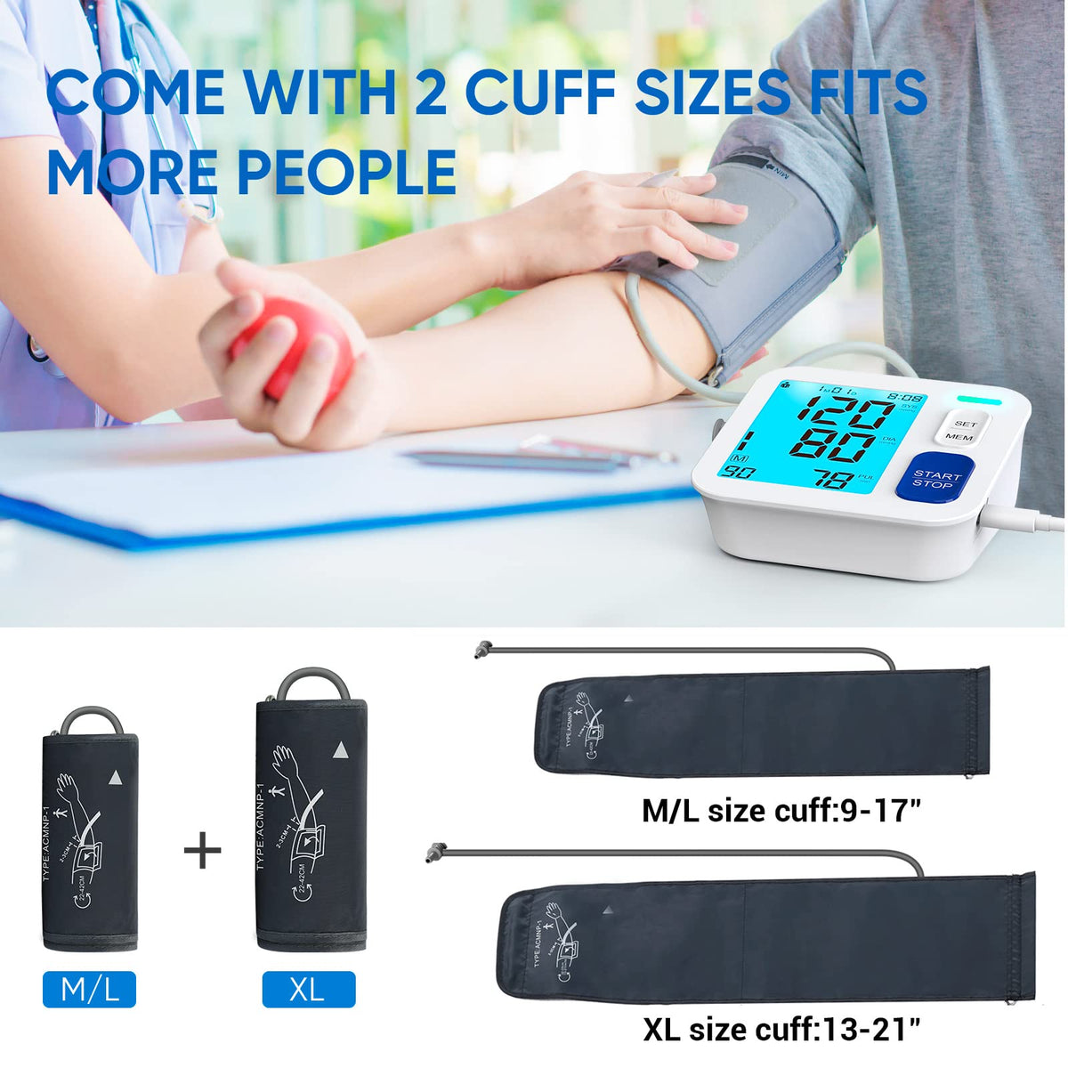 Blood Pressure Monitors with Extra Large Cuffs Z450871