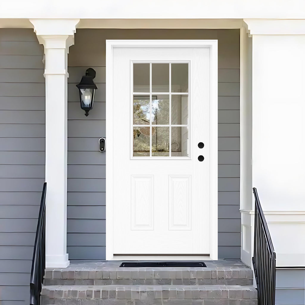 Fiberglass Exterior Door with Brickmould, 36'' x 80'' Front Entry Door S890030
