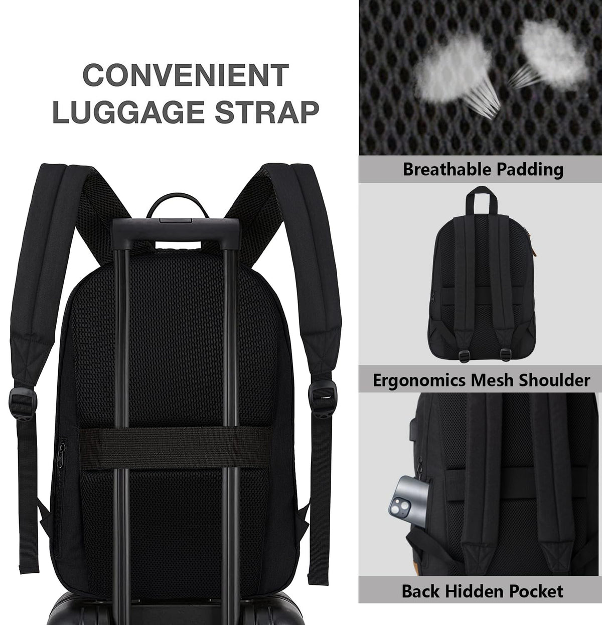 Anti Theft Laptop Backpack with USB Charging Port B54939