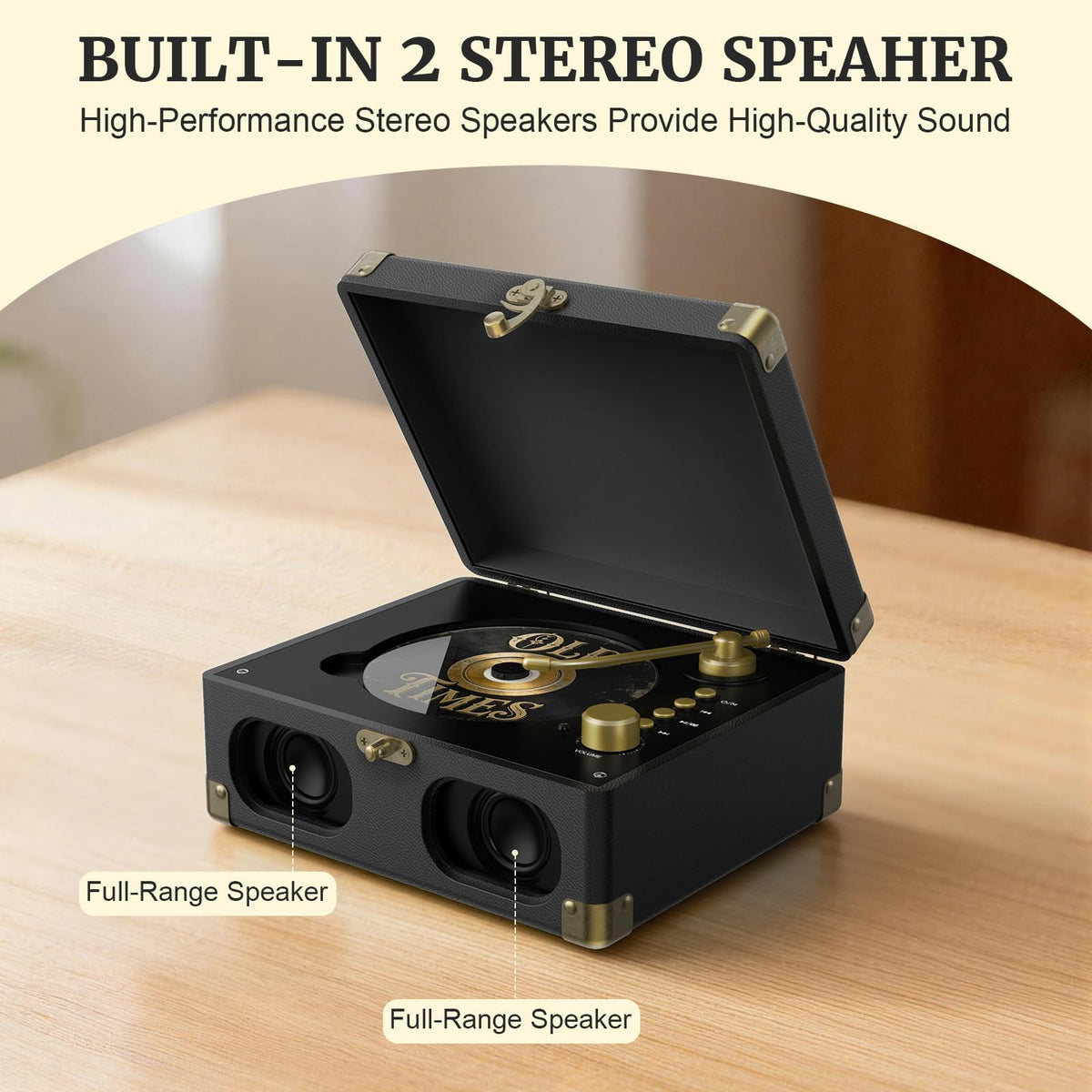 Black Portable CD Player with Speakers, Bluetooth, Remote Control, USB Playback G20280