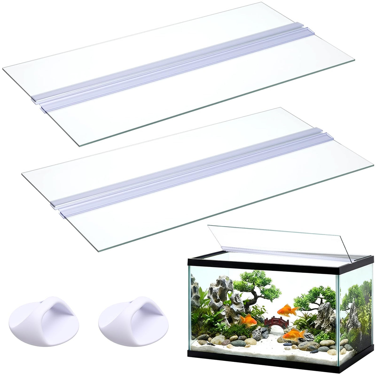 Aquarium Glass Canopy 19.33" x 9.65" x 0.12" J8669