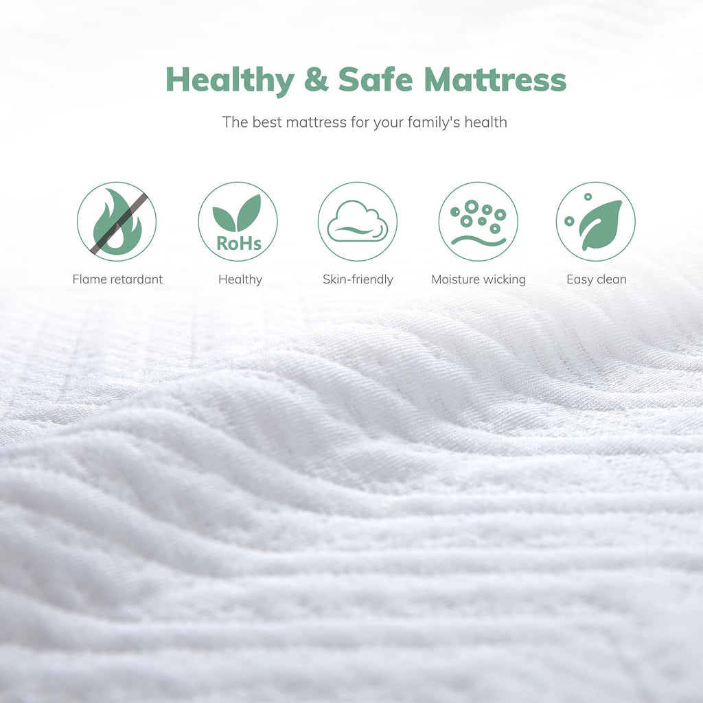 White 5 Inch Twin Memory Foam Mattress K7744