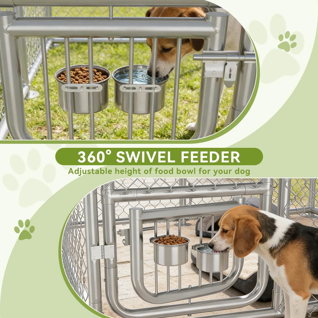 10x10FT Heavy Duty Outdoor Dog Kennel with Roof S869