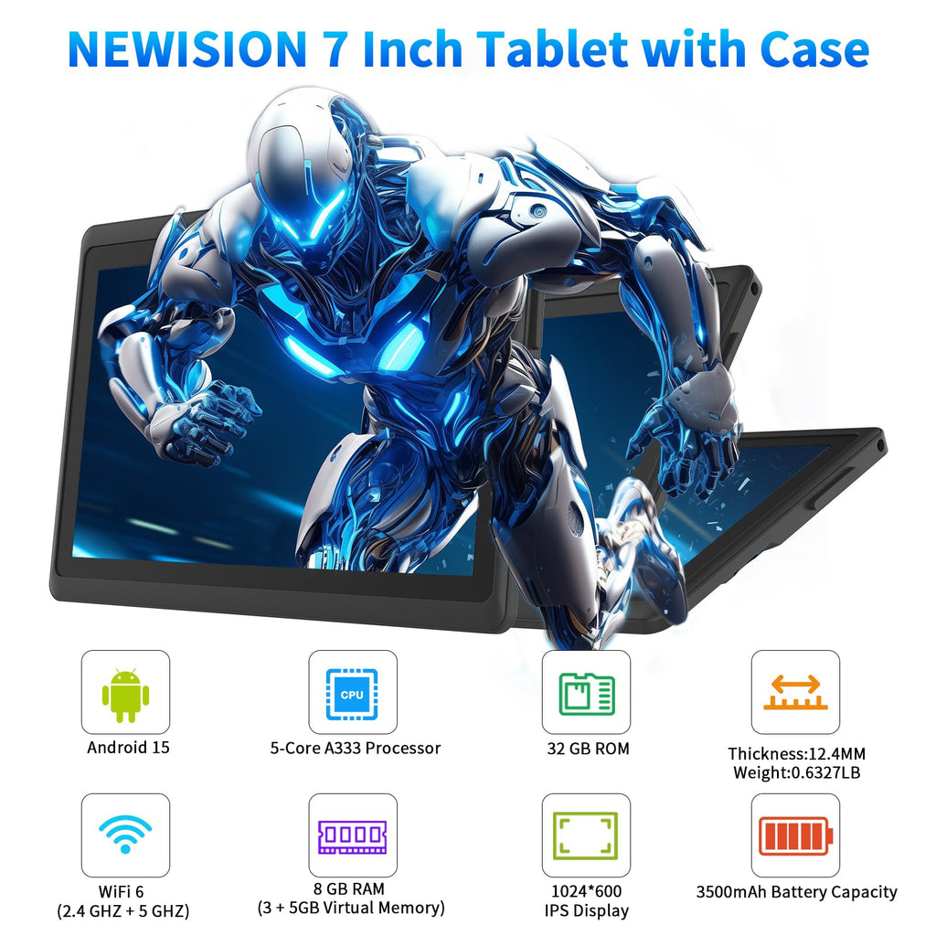 Android 15 Tablet 7 inch with Case K96170