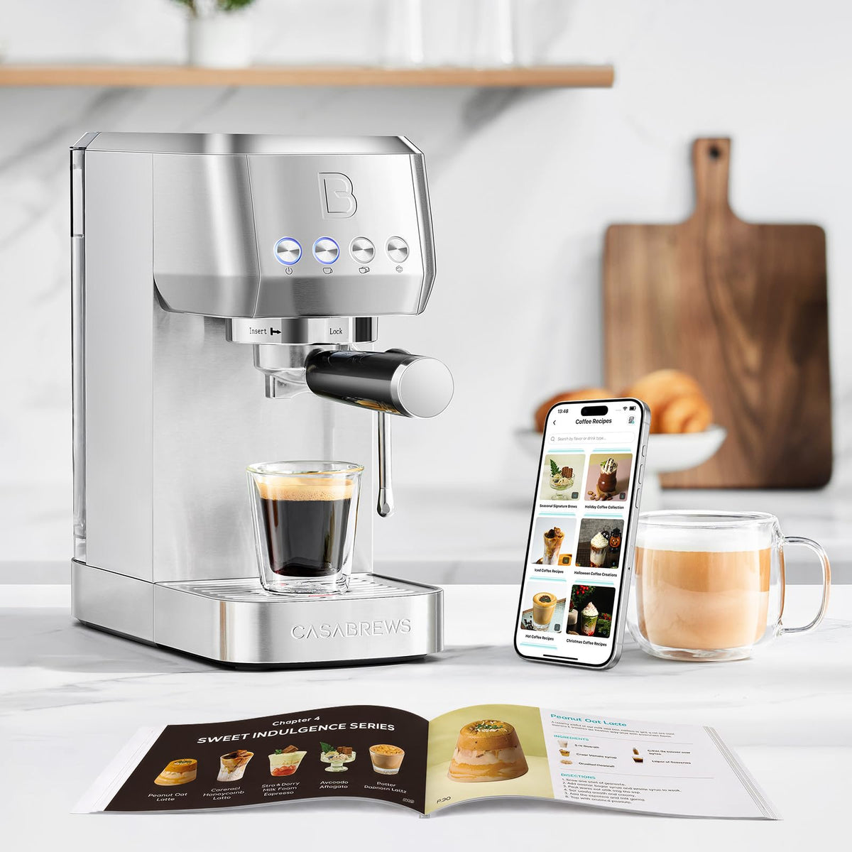 Stainless Steel Espresso Machine with Steam Wand G666090