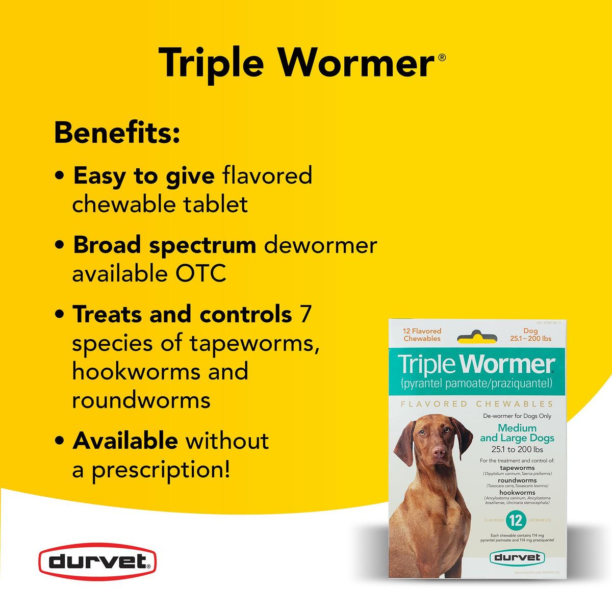 Triple Wormer for Medium and Large Dogs T1331